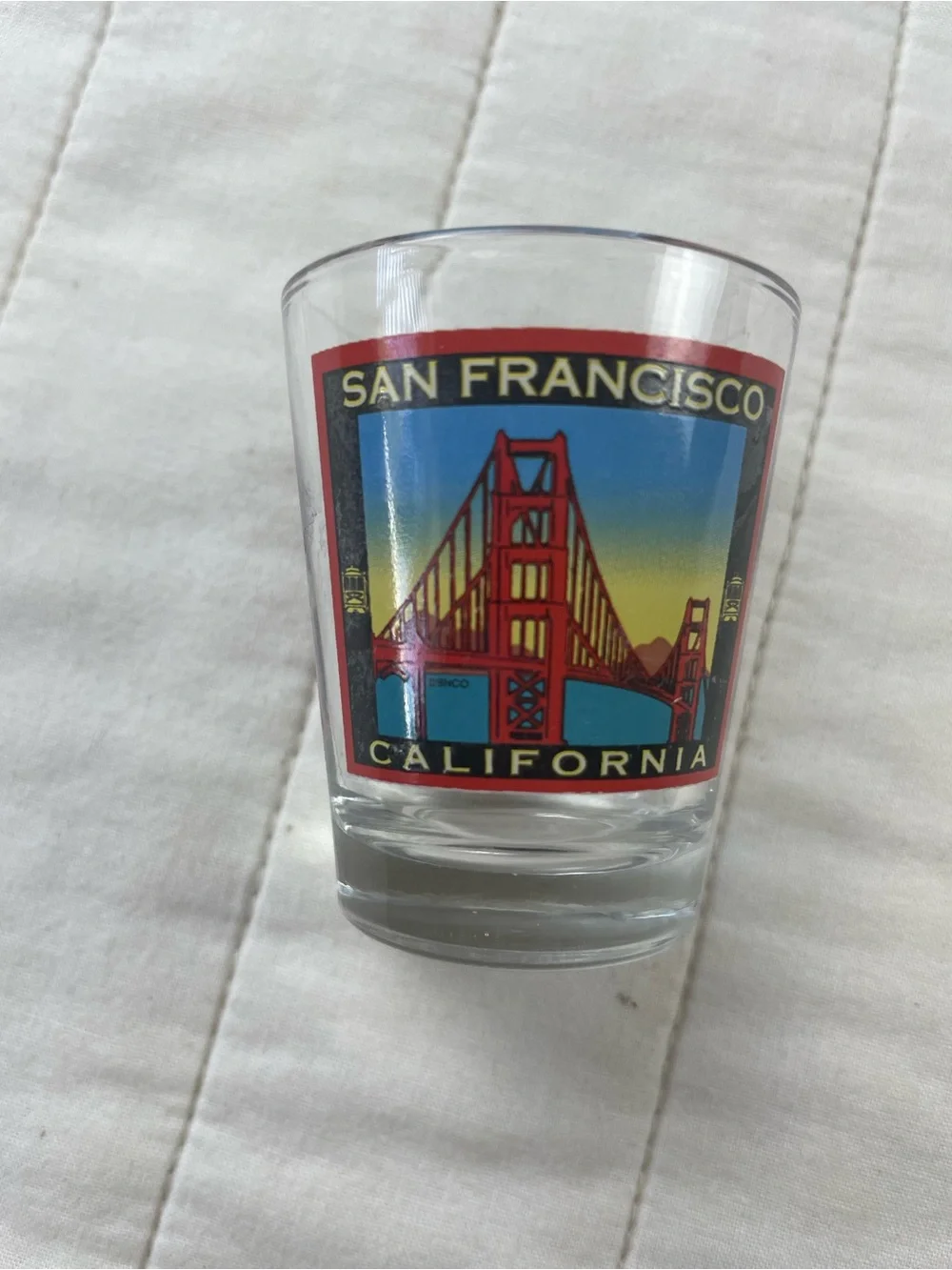 San Francisco California Souvenir Shot Glasses - Clear Glass (Set of 2)